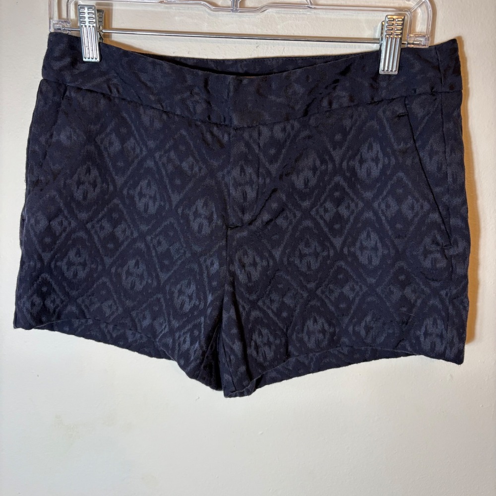 Banana Republic Navy Blue Ikat Jacquard Shorts Size 4‎
